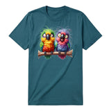 T-shirt Quirky Bird graphic 0001 - Deep Teal