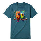 T-shirt Quirky Bird graphic 0002 - Deep Teal