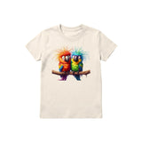 T-shirt Quirky Bird graphic 0002 - Natural