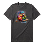 T-shirt Quirky Bird graphic 0003 - Dark Gray