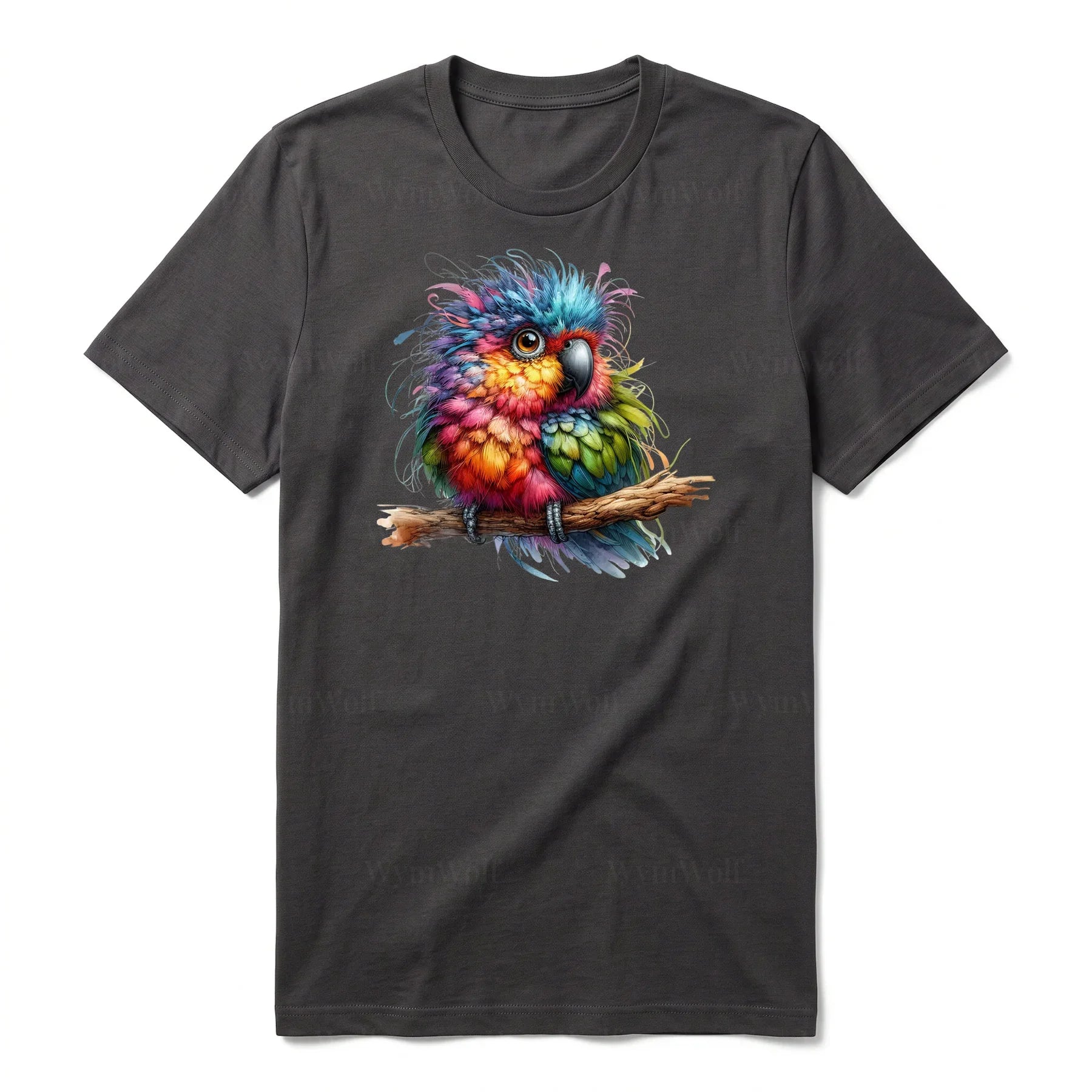T-shirt Quirky Bird graphic 0003 - Dark Gray