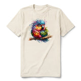 T-shirt Quirky Bird graphic 0003 - Natural