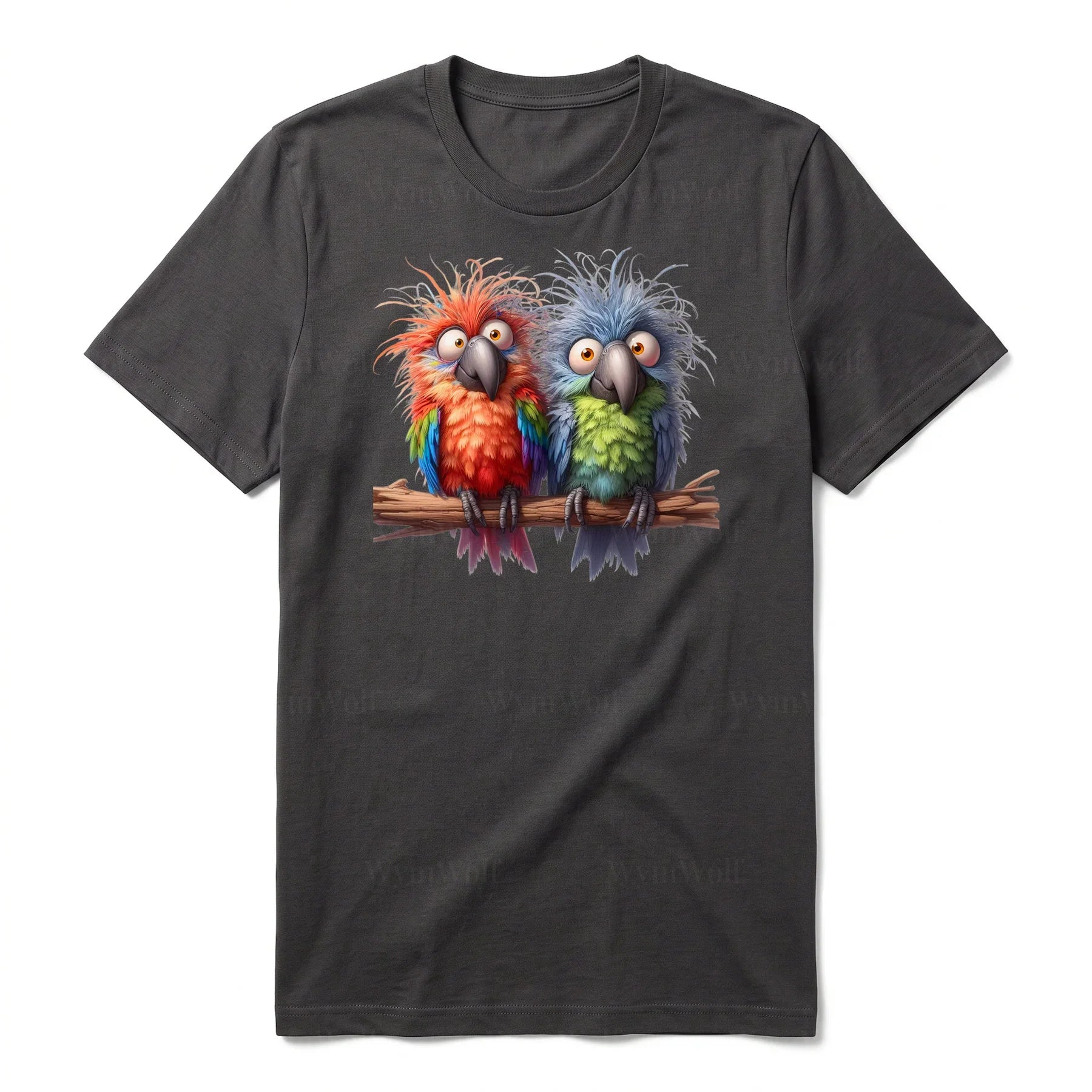 T-shirt Quirky Bird graphic 0004 - Dark Gray