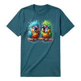 T-shirt Quirky Bird graphic 0005 - Deep Teal
