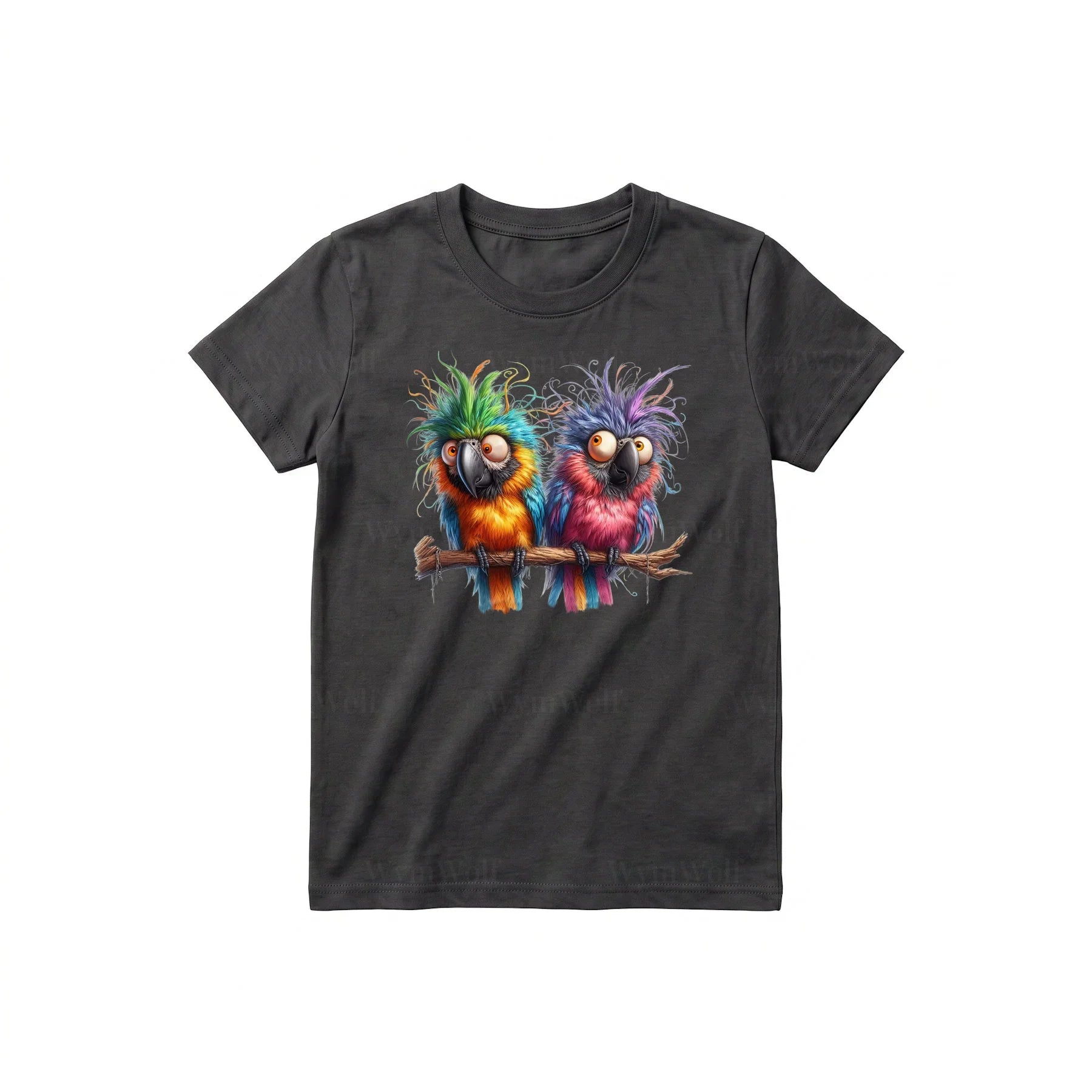T-shirt Quirky Bird graphic 0006 - Dark Gray