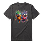 T-shirt Quirky Bird graphic 0006 - Dark Gray