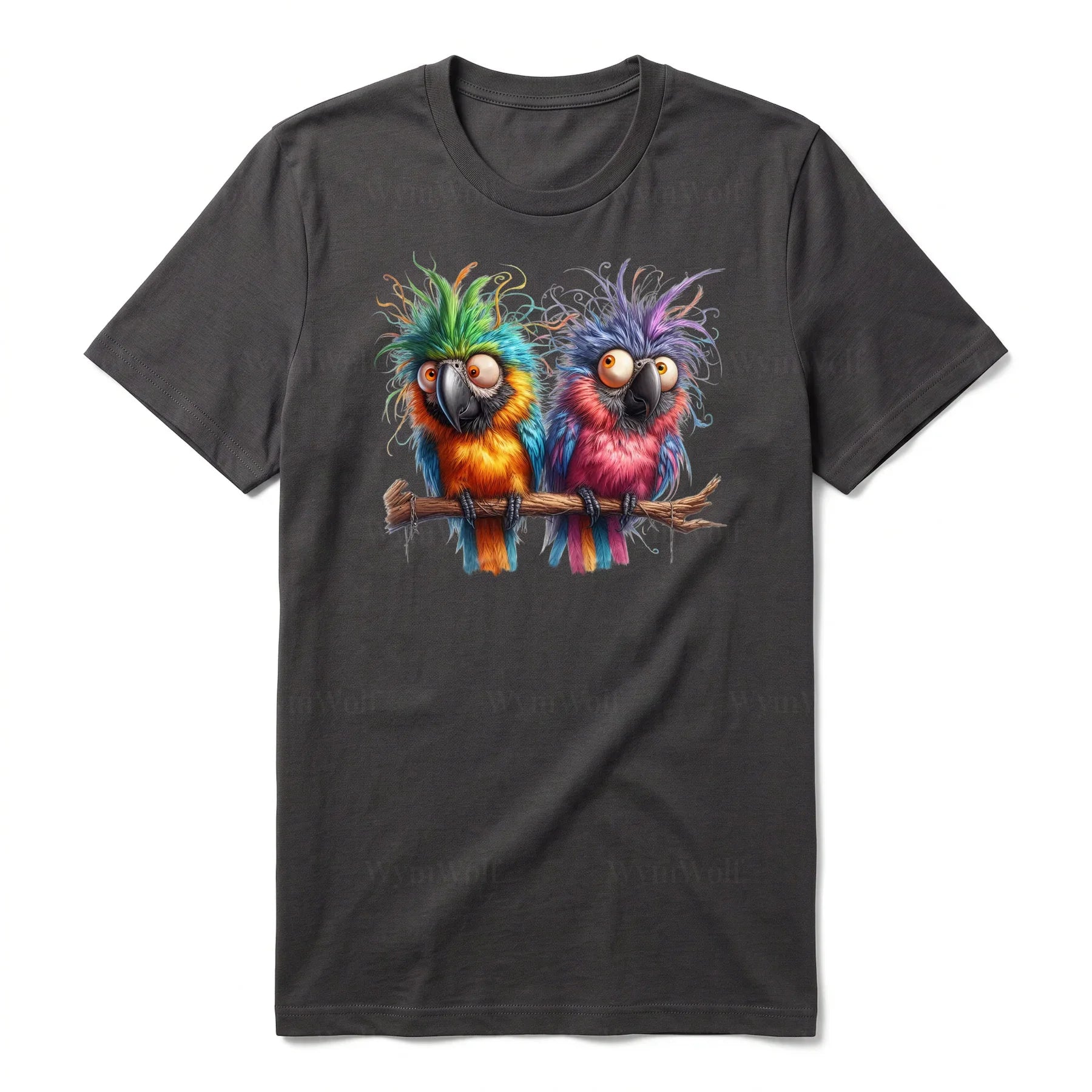 T-shirt Quirky Bird graphic 0006 - Dark Gray