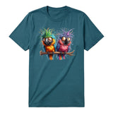 T-shirt Quirky Bird graphic 0006 - Deep Teal