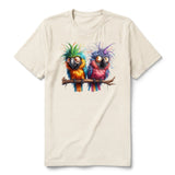 T-shirt Quirky Bird graphic 0006 - Natural