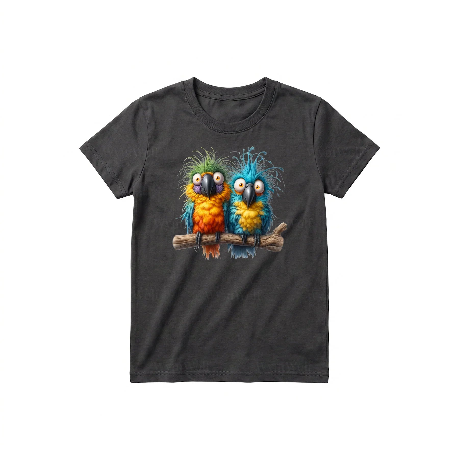 T-shirt Quirky Bird graphic 0007 - Dark Gray