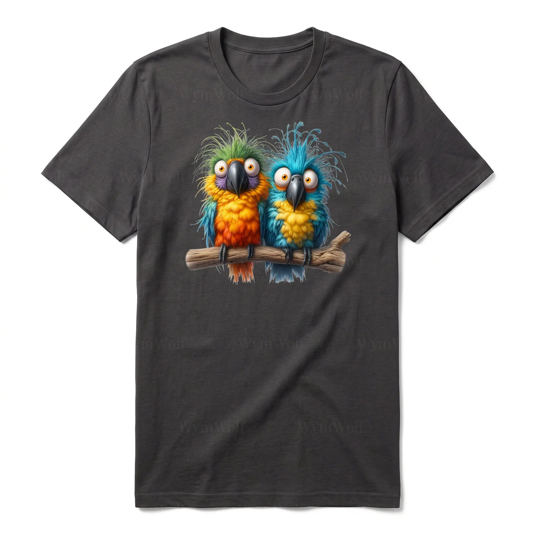 T-shirt Quirky Bird graphic 0007 - Dark Gray