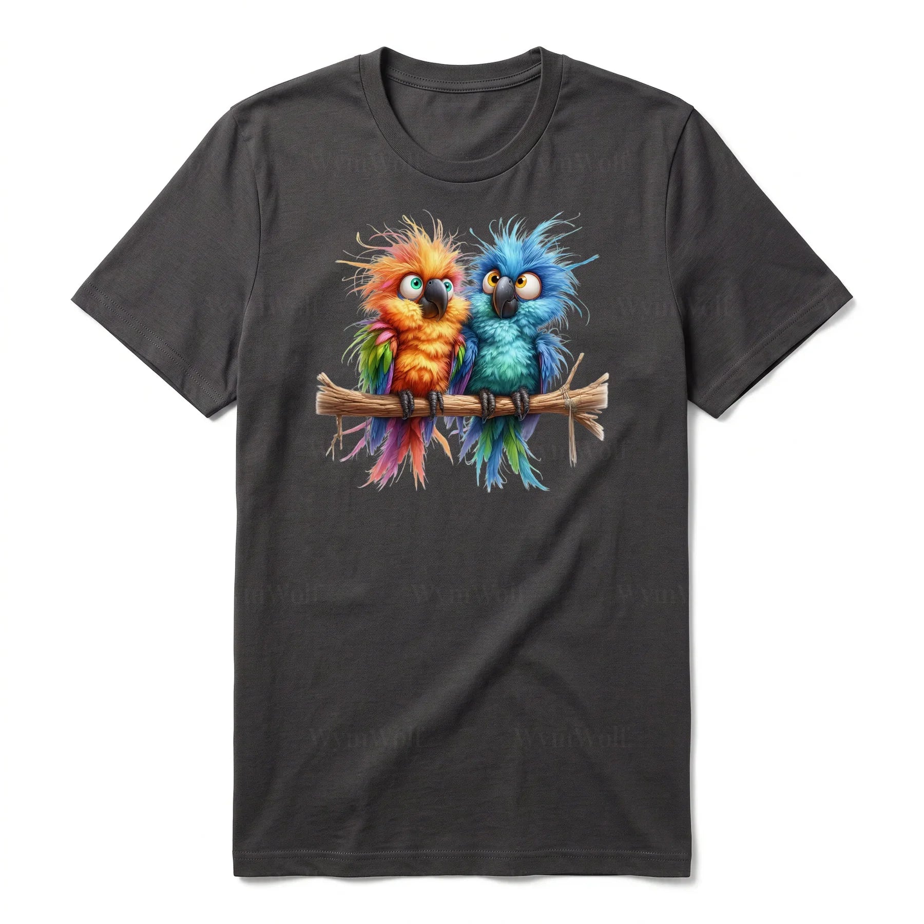 T-shirt Quirky Bird graphic 0008 - Dark Gray