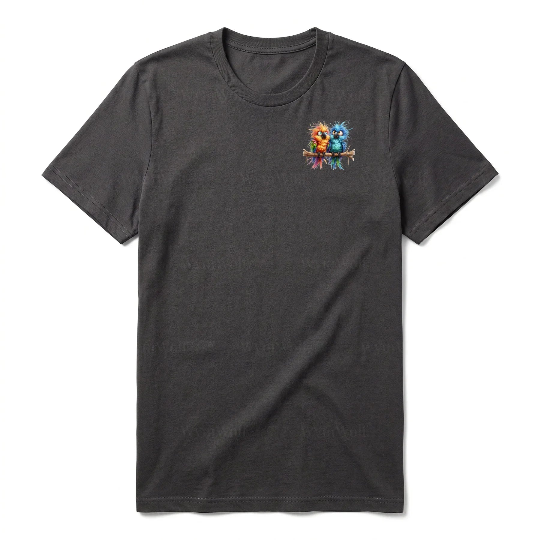 T-shirt Quirky Bird graphic 0008 - Dark Gray