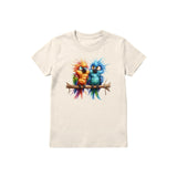 T-shirt Quirky Bird graphic 0008 - Natural