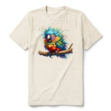 T-shirt Quirky Bird graphic 0010 - Natural