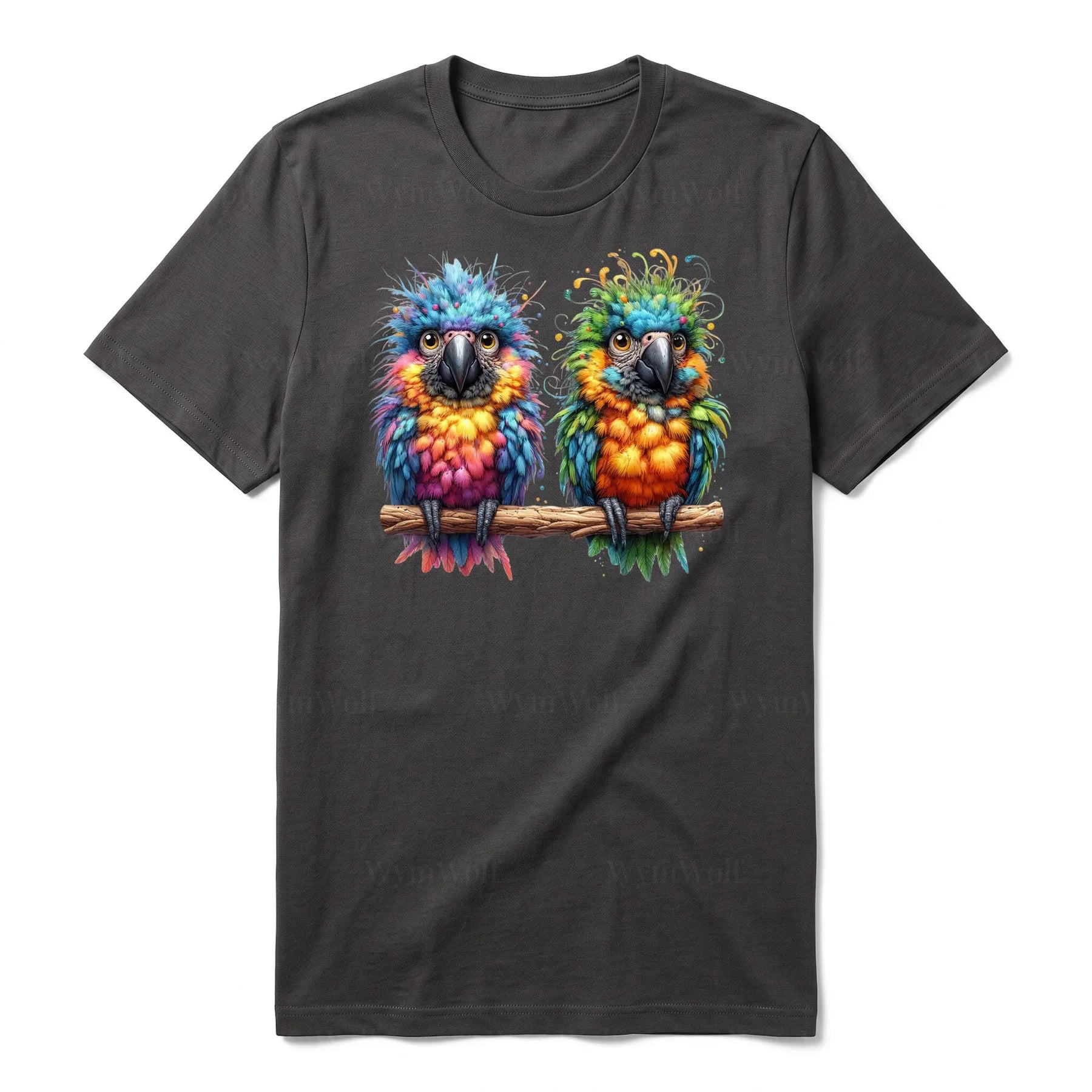 T-shirt Quirky Bird graphic 0011 - Dark Gray