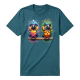 T-shirt Quirky Bird graphic 0011 - Deep Teal