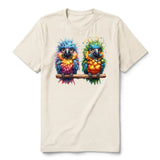 T-shirt Quirky Bird graphic 0011 - Natural