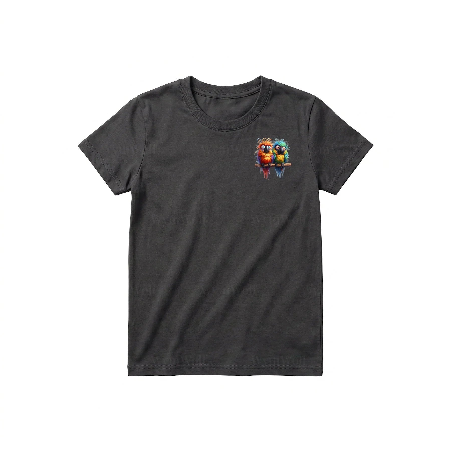 T-shirt Quirky Bird graphic 0012 - Dark Gray