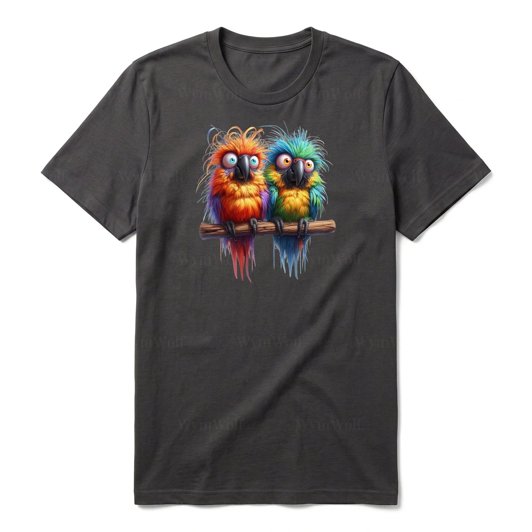 T-shirt Quirky Bird graphic 0012 - Dark Gray