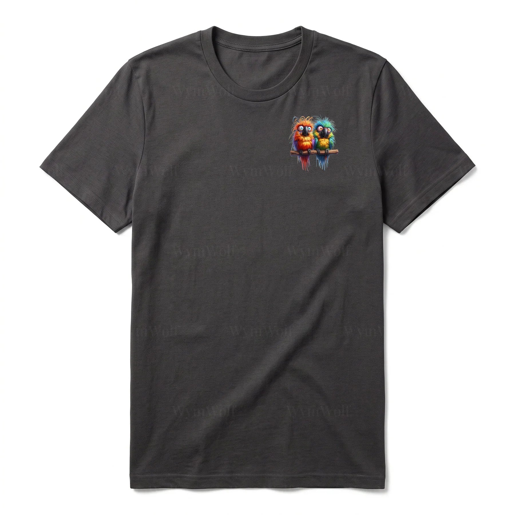 T-shirt Quirky Bird graphic 0012 - Dark Gray