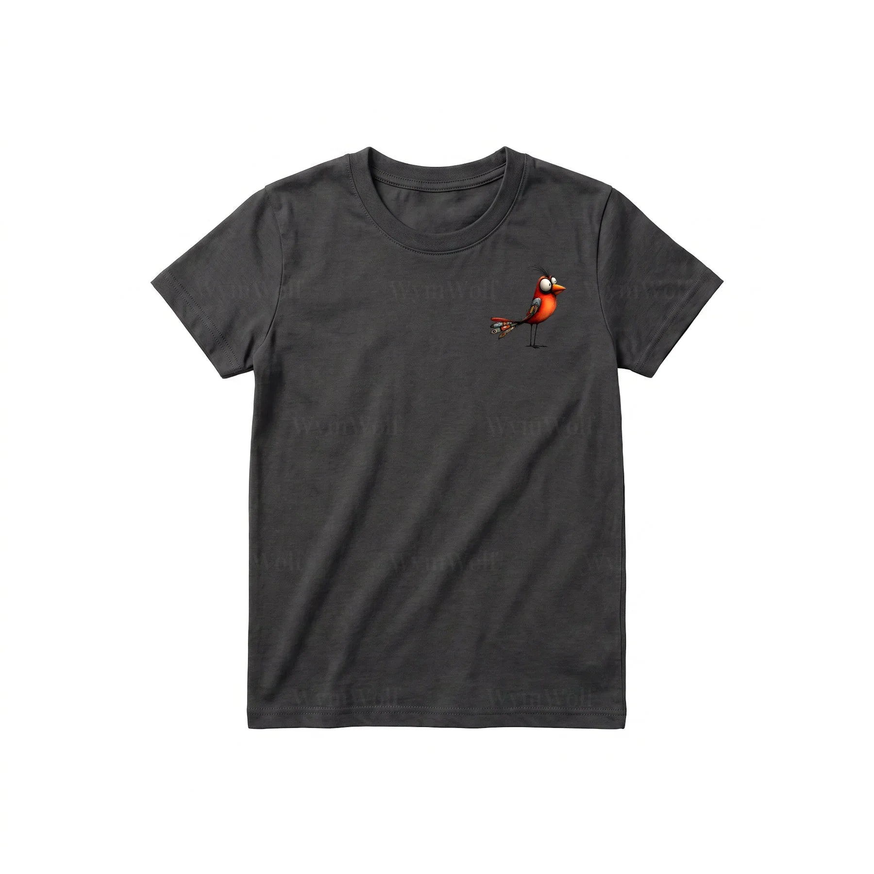 T-shirt Quirky Bird graphic 0013 - Dark Gray