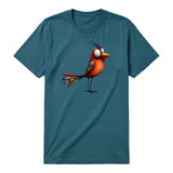 T-shirt Quirky Bird graphic 0013 - Deep Teal