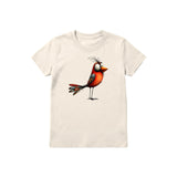 T-shirt Quirky Bird graphic 0013 - Natural