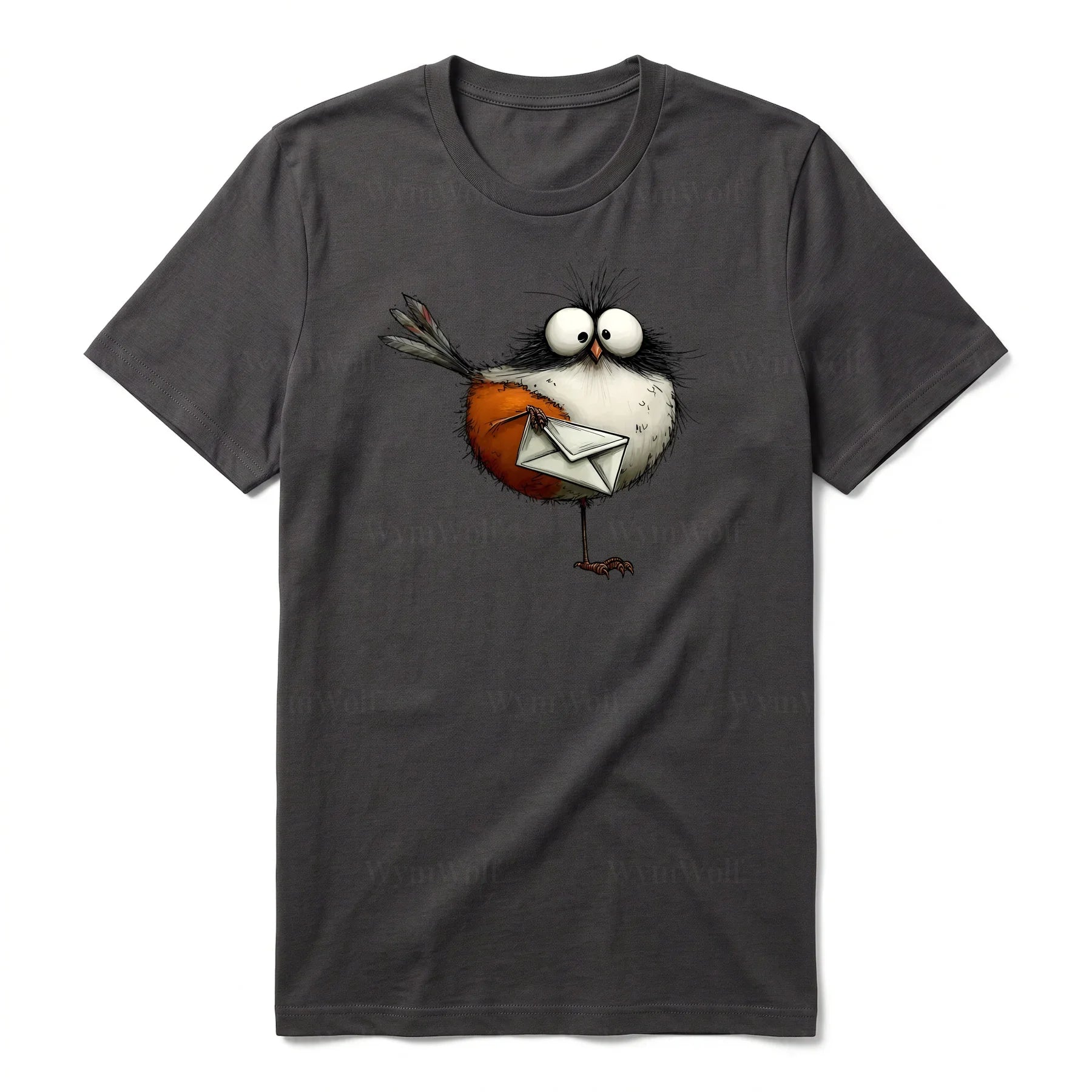 T-shirt Quirky Bird graphic 0014 - Dark Gray