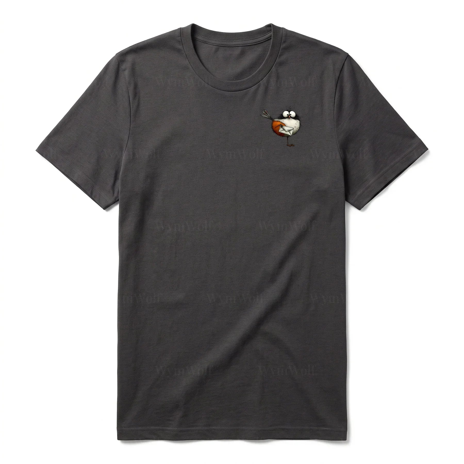 T-shirt Quirky Bird graphic 0014 - Dark Gray
