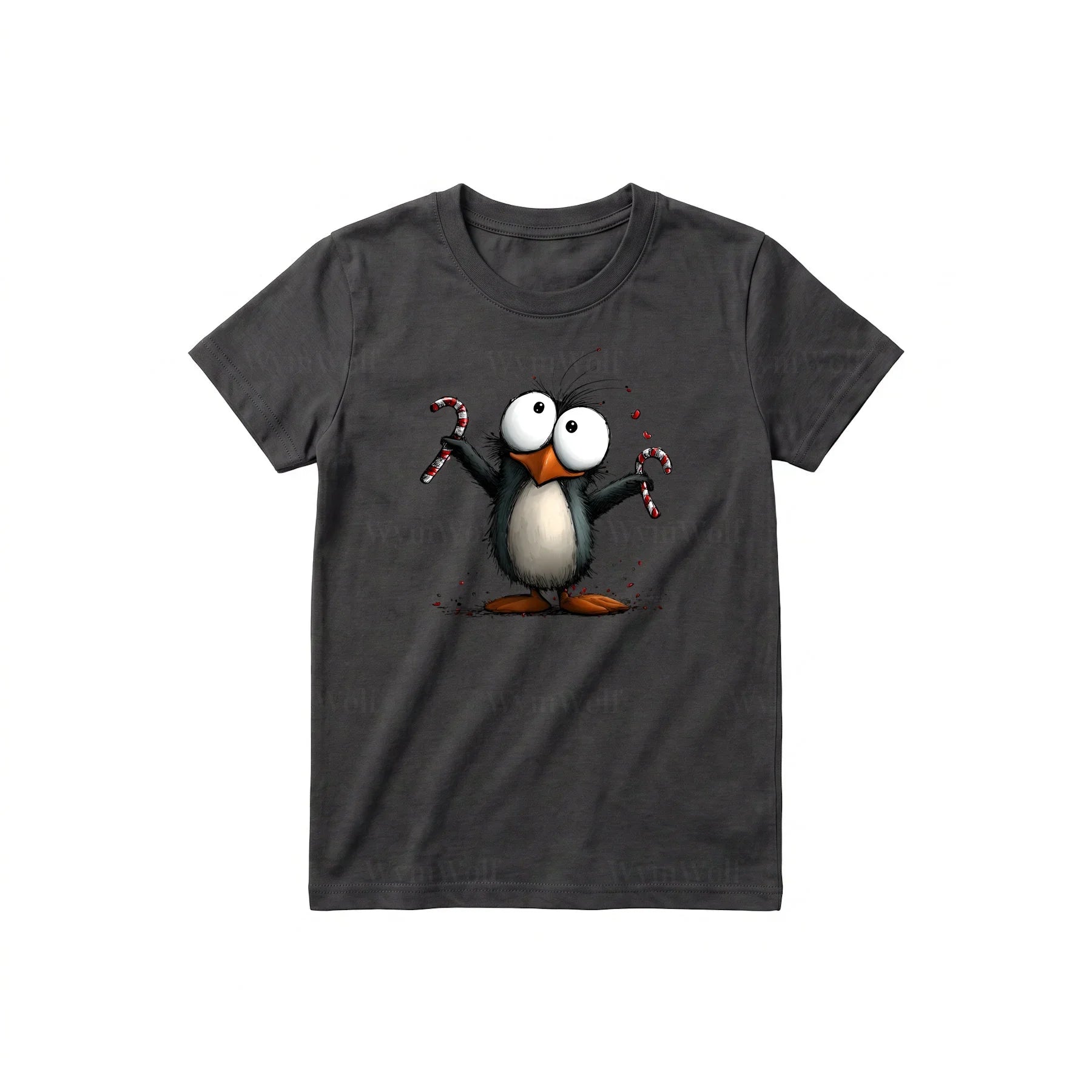 T-shirt Quirky Bird graphic 0015 - Dark Gray