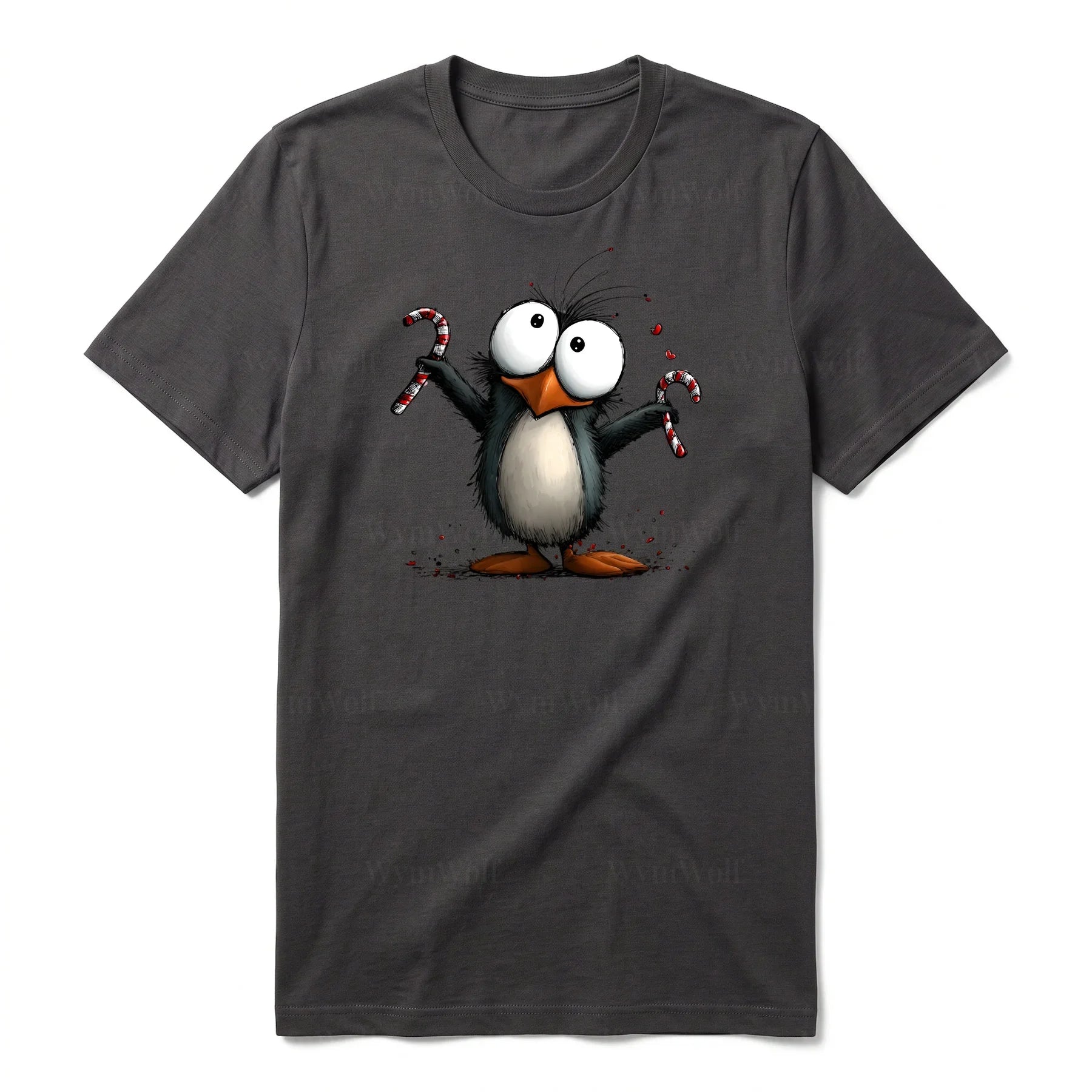 T-shirt Quirky Bird graphic 0015 - Dark Gray