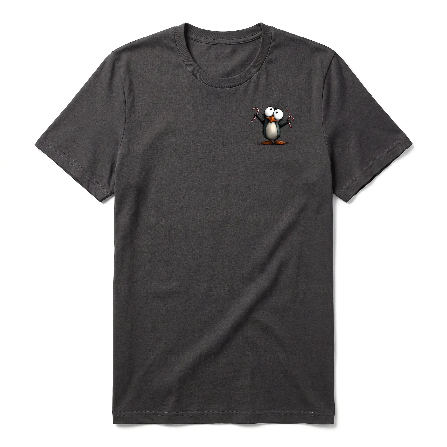 T-shirt Quirky Bird graphic 0015 - Dark Gray