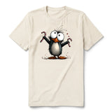 T-shirt Quirky Bird graphic 0015 - Natural