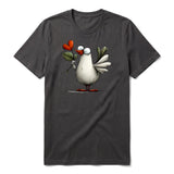 T-shirt Quirky Bird graphic 0016 - Dark Gray