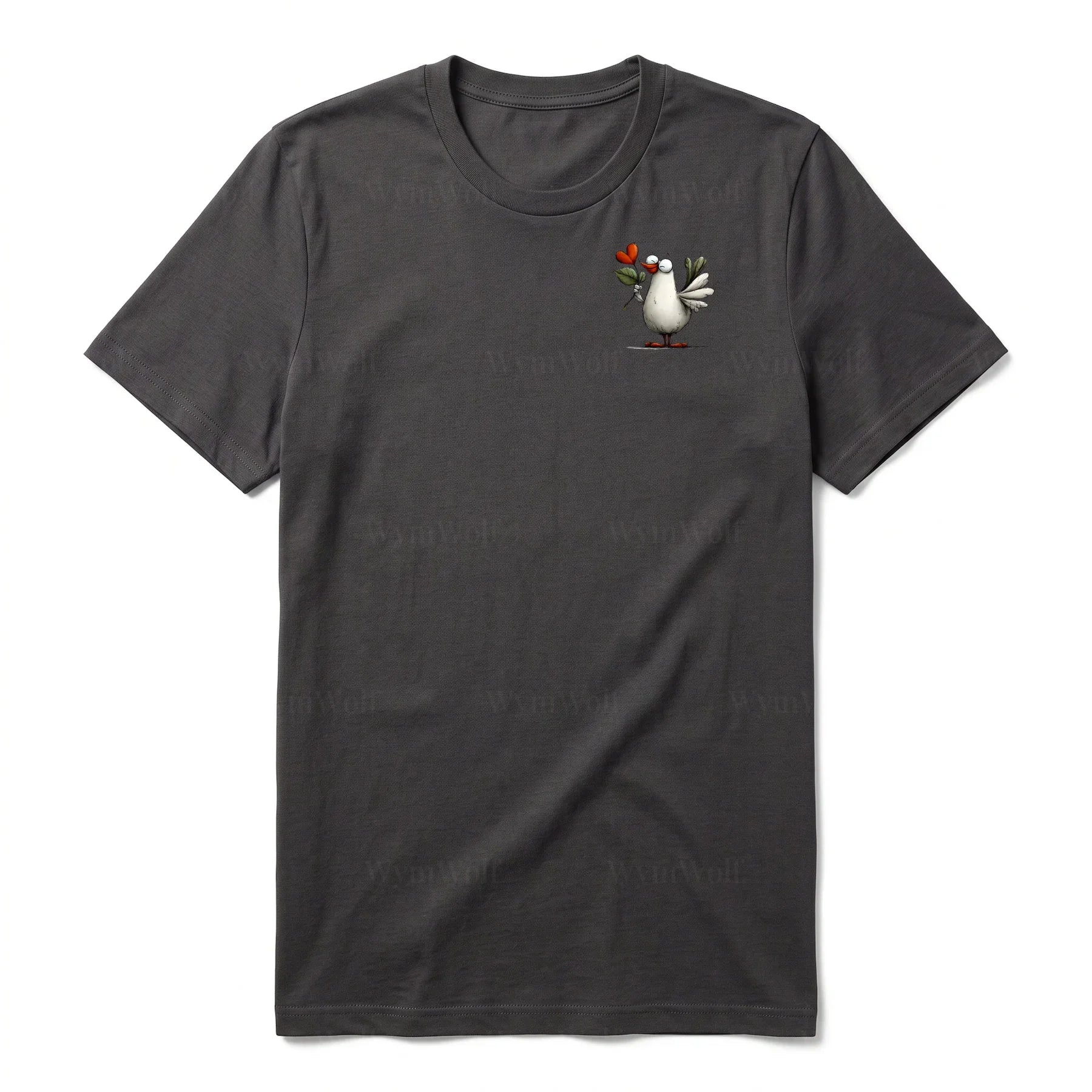 T-shirt Quirky Bird graphic 0016 - Dark Gray
