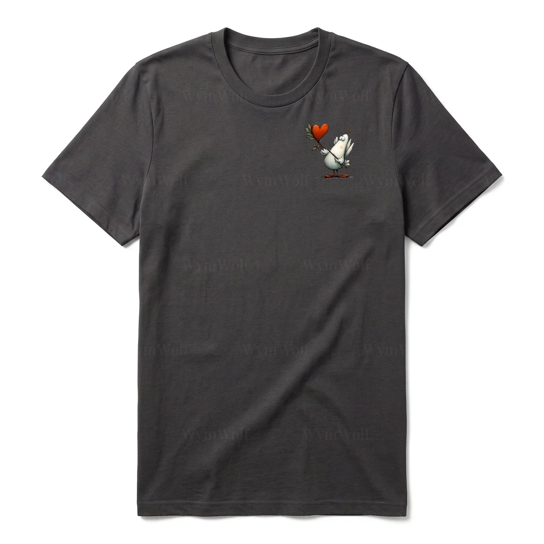 T-shirt Quirky Bird graphic 0017 - Dark Gray