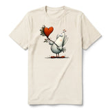 T-shirt Quirky Bird graphic 0017 - Natural