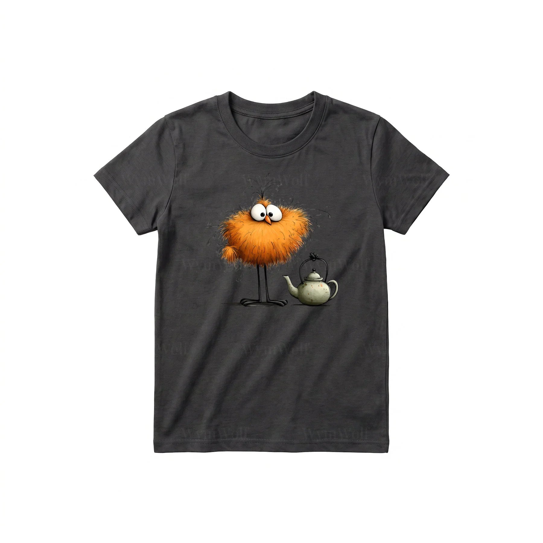 T-shirt Quirky Bird graphic 0018 - Dark Gray