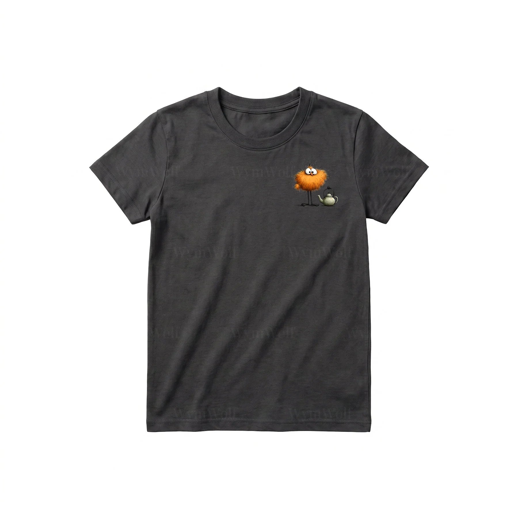 T-shirt Quirky Bird graphic 0018 - Dark Gray