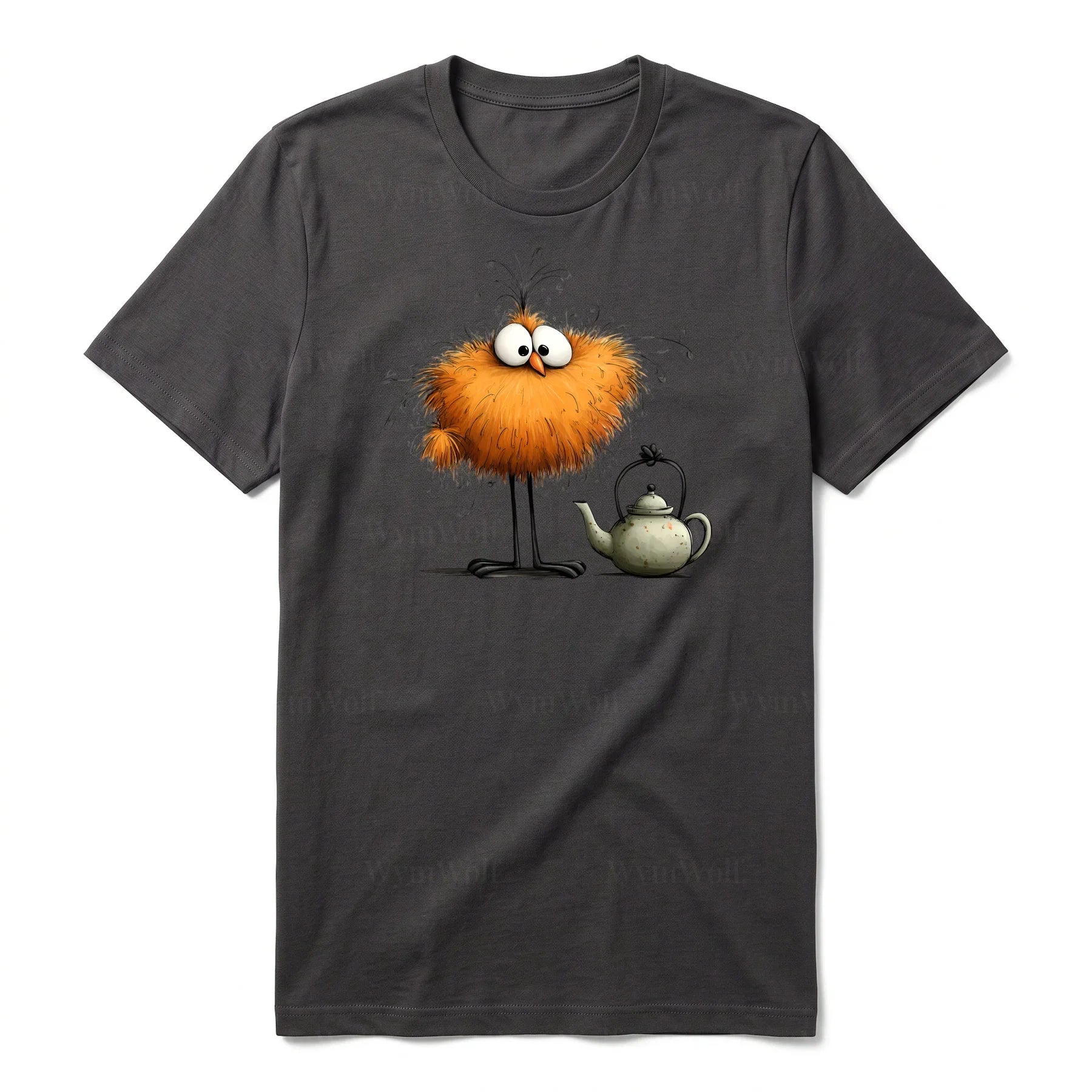 T-shirt Quirky Bird graphic 0018 - Dark Gray