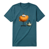 T-shirt Quirky Bird graphic 0018 - Deep Teal
