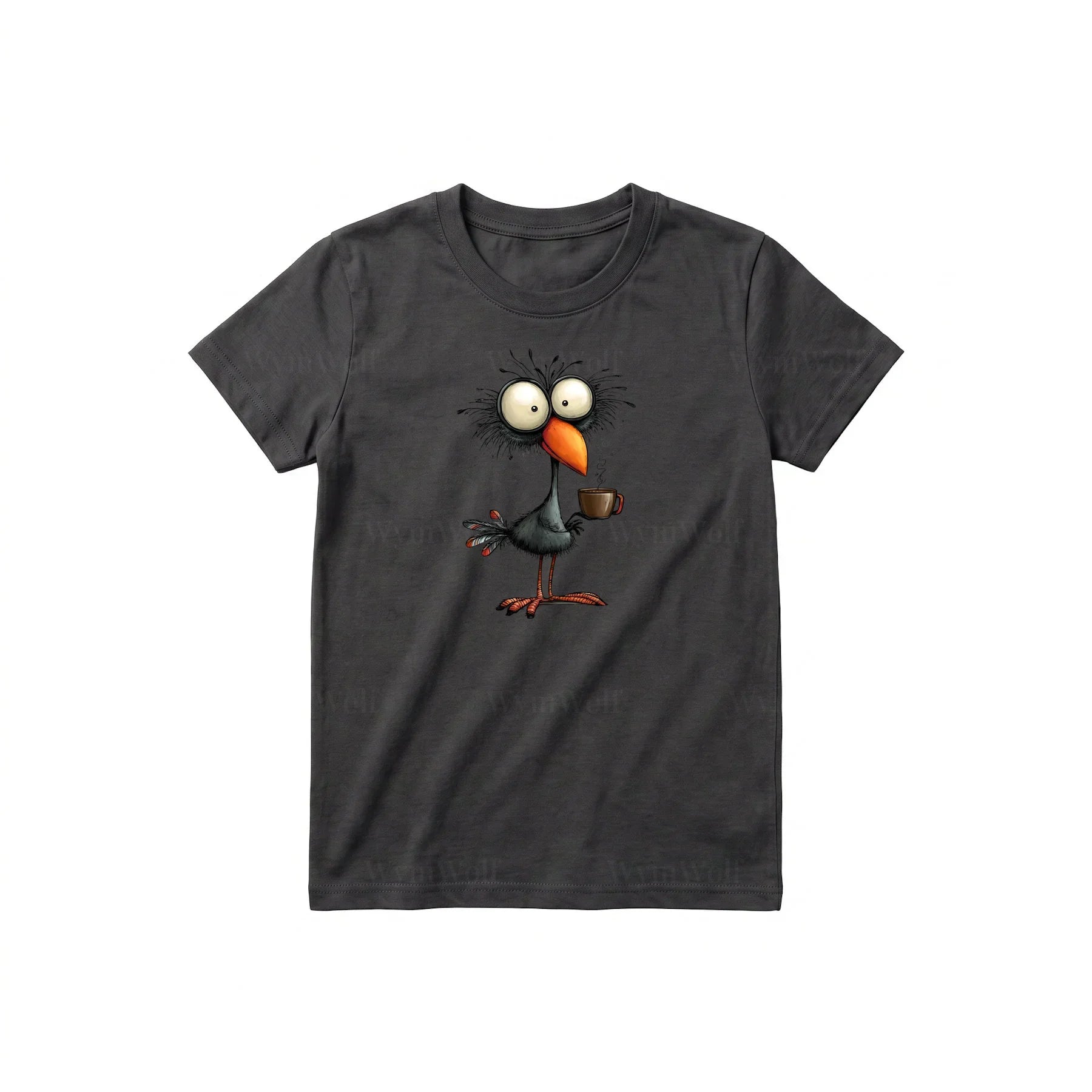 T-shirt Quirky Bird graphic 0019 - Dark Gray