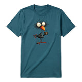 T-shirt Quirky Bird graphic 0019 - Deep Teal