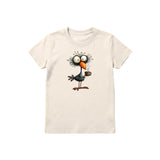 T-shirt Quirky Bird graphic 0019 - Natural