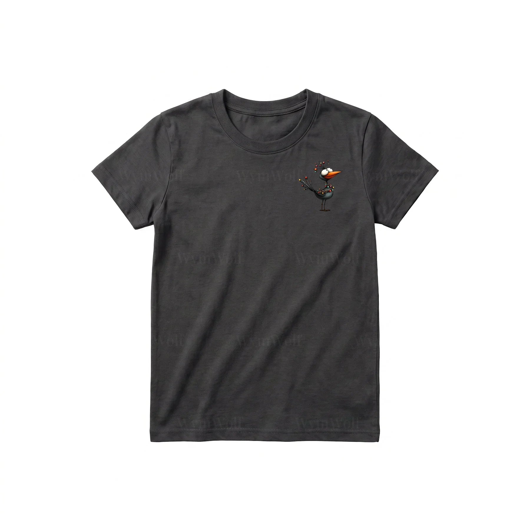 T-shirt Quirky Bird graphic 0020 - Dark Gray