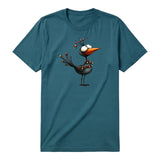 T-shirt Quirky Bird graphic 0020 - Deep Teal