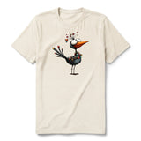 T-shirt Quirky Bird graphic 0020 - Natural