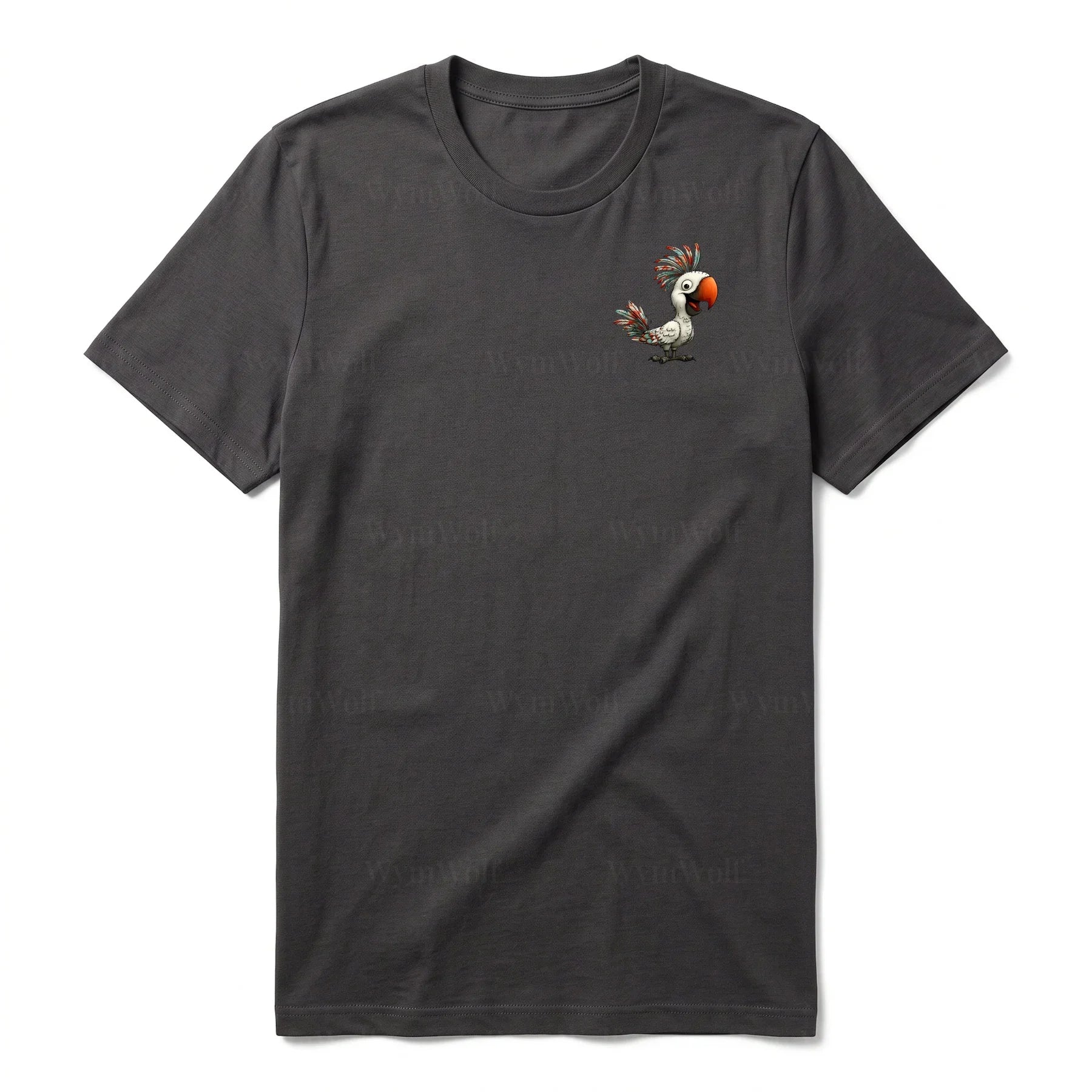 T-shirt Quirky Bird graphic 0021 - Dark Gray