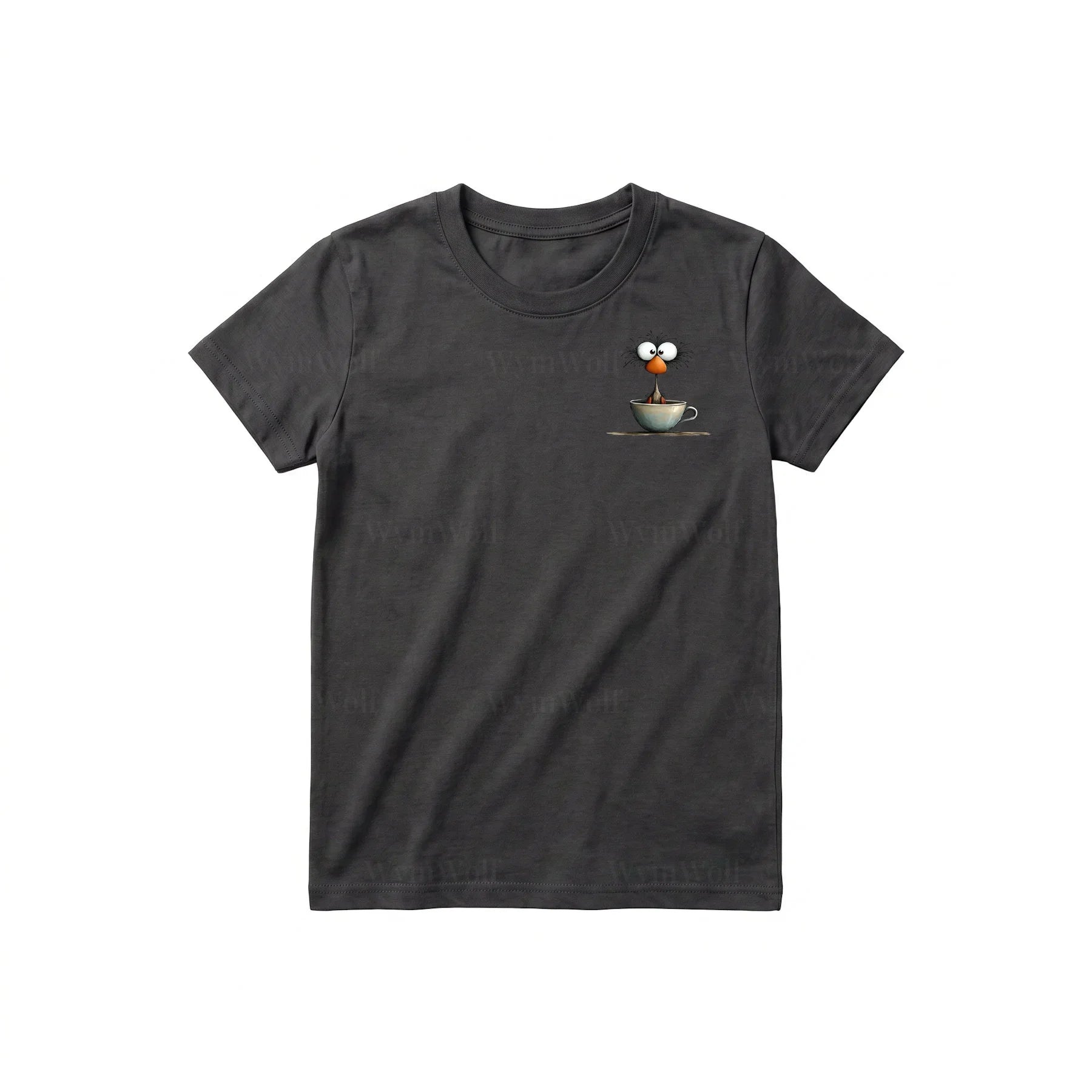 T-shirt Quirky Bird graphic 0022 - Dark Gray